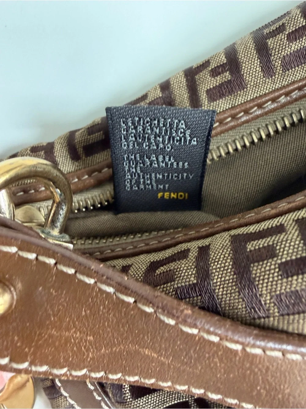 Fendi Brown Monogram Zucchino FF Chef Vintage - Picture 10 of 12